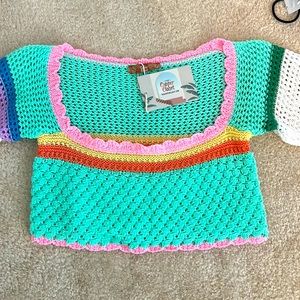 Lots of color/perfect beach cover up or dressy sweater